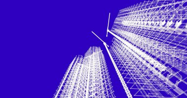 soyut mimari duvar kağıdı tasarımı, dijital konsept arkaplan