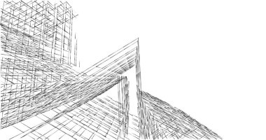 soyut mimari duvar kağıdı tasarımı, dijital konsept arkaplan