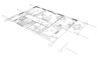 soyut mimari duvar kağıdı tasarımı, dijital konsept arkaplan