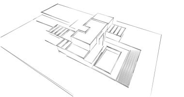 soyut mimari duvar kağıdı tasarımı, dijital konsept arkaplan