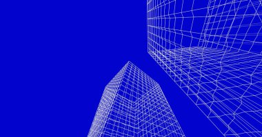 soyut mimari duvar kağıdı tasarımı, dijital konsept arkaplan