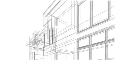 soyut mimari duvar kağıdı tasarımı, dijital konsept arkaplan