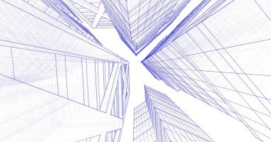 soyut mimari duvar kağıdı tasarımı, dijital konsept arkaplan