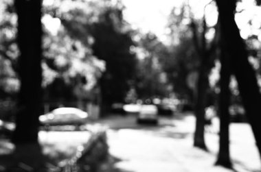 Bulanık şehir manzarası, soyut arkaplan 