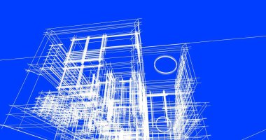 soyut mimari duvar kağıdı tasarımı, dijital konsept arkaplan