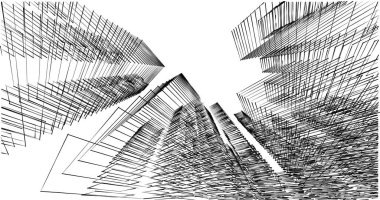 soyut mimari duvar kağıdı tasarımı, dijital konsept arkaplan