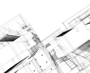 soyut mimari duvar kağıdı tasarımı, dijital konsept arkaplan