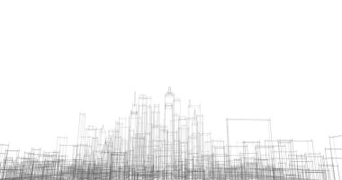 soyut mimari duvar kağıdı tasarımı, dijital konsept arkaplan