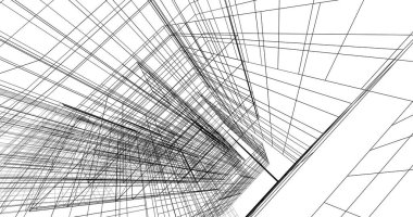 soyut mimari duvar kağıdı tasarımı, dijital konsept arkaplan
