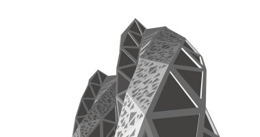 soyut mimari duvar kağıdı tasarımı, dijital konsept arkaplan