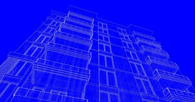 soyut mimari duvar kağıdı tasarımı, dijital konsept arkaplan