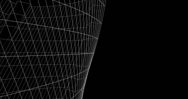 Mimari sanat konseptinde soyut çizgiler, minimum geometrik şekiller. 