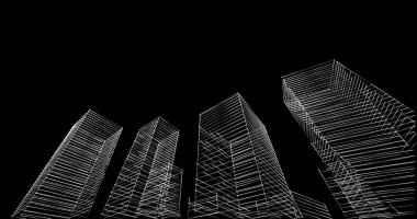 soyut mimari duvar kağıdı tasarımı, dijital konsept arkaplan