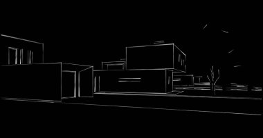 soyut mimari duvar kağıdı tasarımı, dijital konsept arkaplan