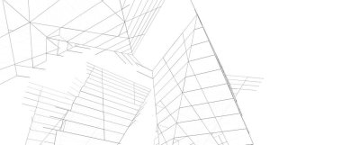 soyut mimari duvar kağıdı tasarımı, dijital konsept arkaplan