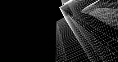 soyut mimari duvar kağıdı tasarımı, dijital konsept arkaplan