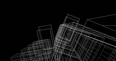 soyut mimari duvar kağıdı tasarımı, dijital konsept arkaplan