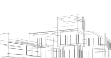 soyut mimari duvar kağıdı tasarımı, dijital konsept arkaplan