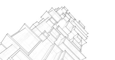soyut mimari duvar kağıdı tasarımı, dijital konsept arkaplan