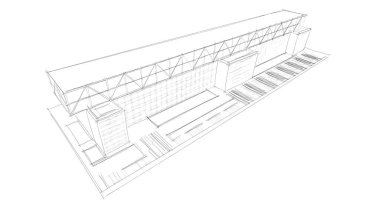 soyut mimari duvar kağıdı tasarımı, dijital konsept arkaplan