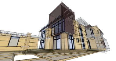 soyut mimari duvar kağıdı tasarımı, dijital konsept arkaplan