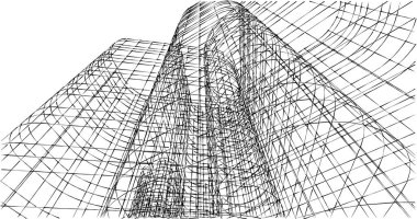 soyut mimari duvar kağıdı tasarımı, dijital konsept arkaplan