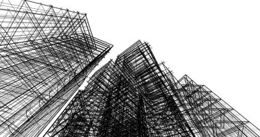 soyut mimari duvar kağıdı tasarımı, dijital konsept arkaplan