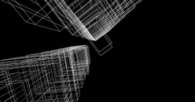 soyut mimari duvar kağıdı tasarımı, dijital konsept arkaplan