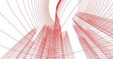 soyut mimari duvar kağıdı tasarımı, dijital konsept arkaplan