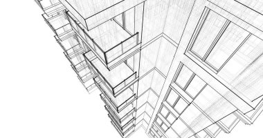 soyut mimari duvar kağıdı tasarımı, dijital konsept arkaplan