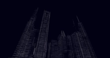 soyut mimari duvar kağıdı tasarımı, dijital konsept arkaplan