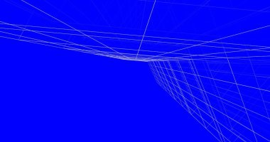Mimari sanat konseptinde soyut çizgiler, minimum geometrik şekiller. 