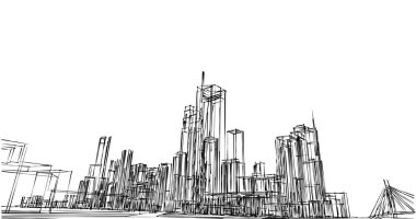 minimal geometrik şekiller, mimari çizgiler