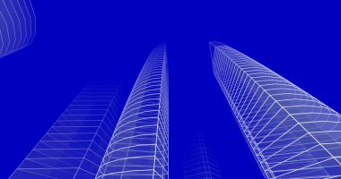 soyut mimari duvar kağıdı tasarımı, dijital konsept arkaplan