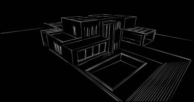 soyut mimari duvar kağıdı tasarımı, dijital konsept arkaplan