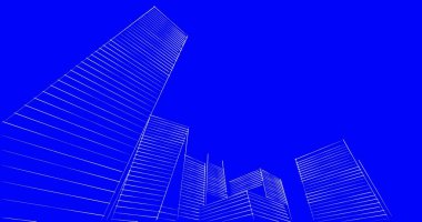 soyut mimari duvar kağıdı tasarımı, dijital konsept arkaplan