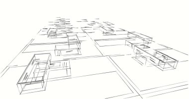 soyut mimari duvar kağıdı tasarımı, dijital konsept arkaplan