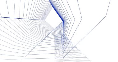 Mimari sanat konseptinde soyut çizgiler, minimum geometrik şekiller. 