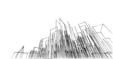 soyut mimari duvar kağıdı tasarımı, dijital konsept arkaplan