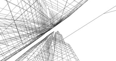 soyut mimari duvar kağıdı tasarımı, dijital konsept arkaplan