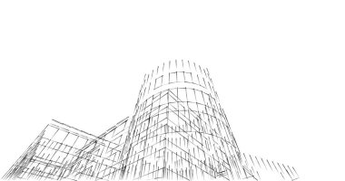 soyut mimari duvar kağıdı tasarımı, dijital konsept arkaplan