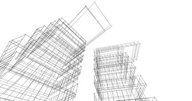 soyut mimari duvar kağıdı tasarımı, dijital konsept arkaplan