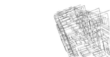 soyut mimari duvar kağıdı tasarımı, dijital konsept arkaplan