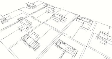 soyut mimari duvar kağıdı tasarımı, dijital konsept arkaplan