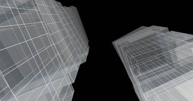 soyut mimari duvar kağıdı tasarımı, dijital konsept arkaplan