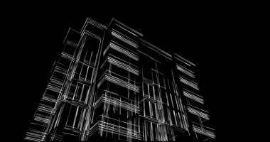 soyut mimari duvar kağıdı tasarımı, dijital konsept arkaplan