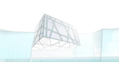 soyut mimari duvar kağıdı tasarımı, dijital konsept arkaplan