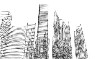 soyut mimari duvar kağıdı tasarımı, dijital konsept arkaplan