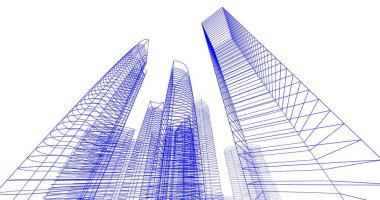 soyut mimari duvar kağıdı tasarımı, dijital konsept arkaplan