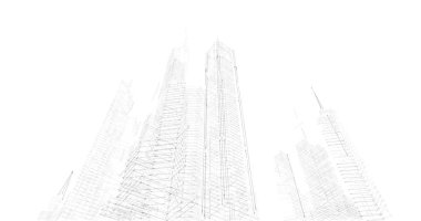 soyut mimari duvar kağıdı tasarımı, dijital konsept arkaplan